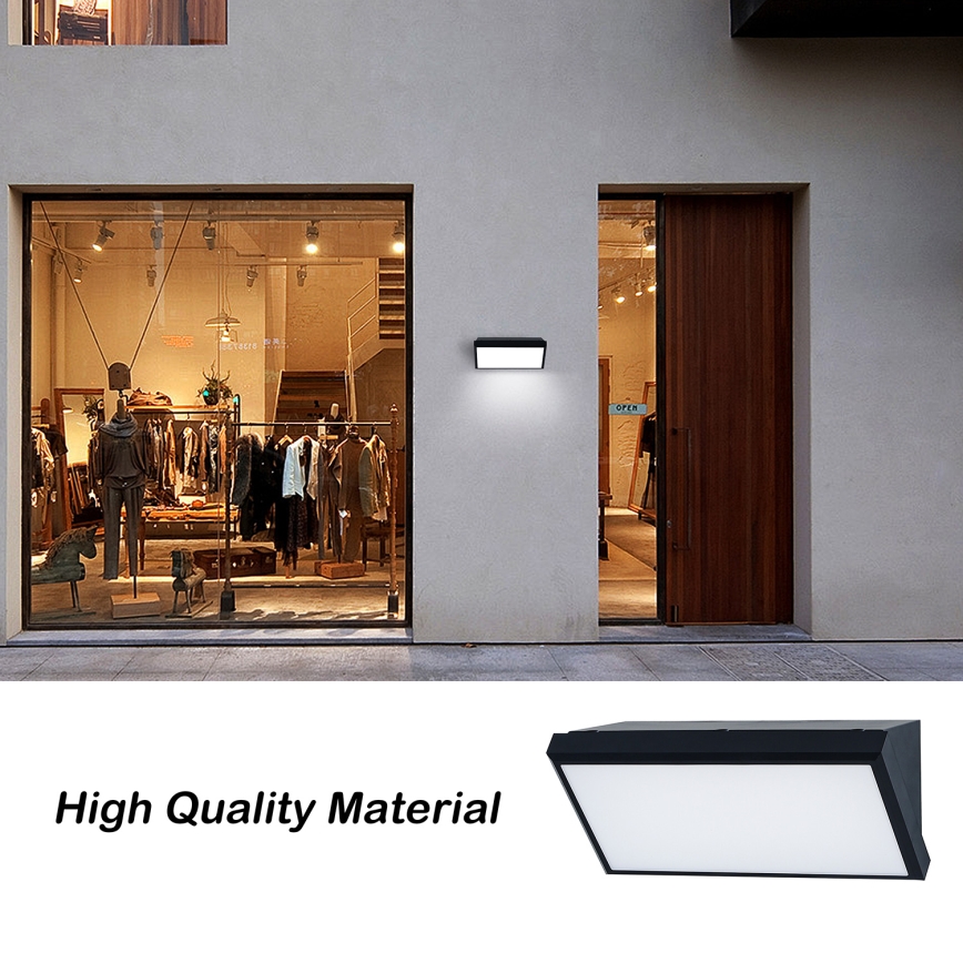 Brilagi - Applique murale d'extérieur LED avec détecteur TRIANGLE LED/20W/230V noir IP65