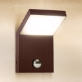 Brilagi - applique murale d'extérieur LED avec détecteur RIANO LED/8W/230V marron IP65