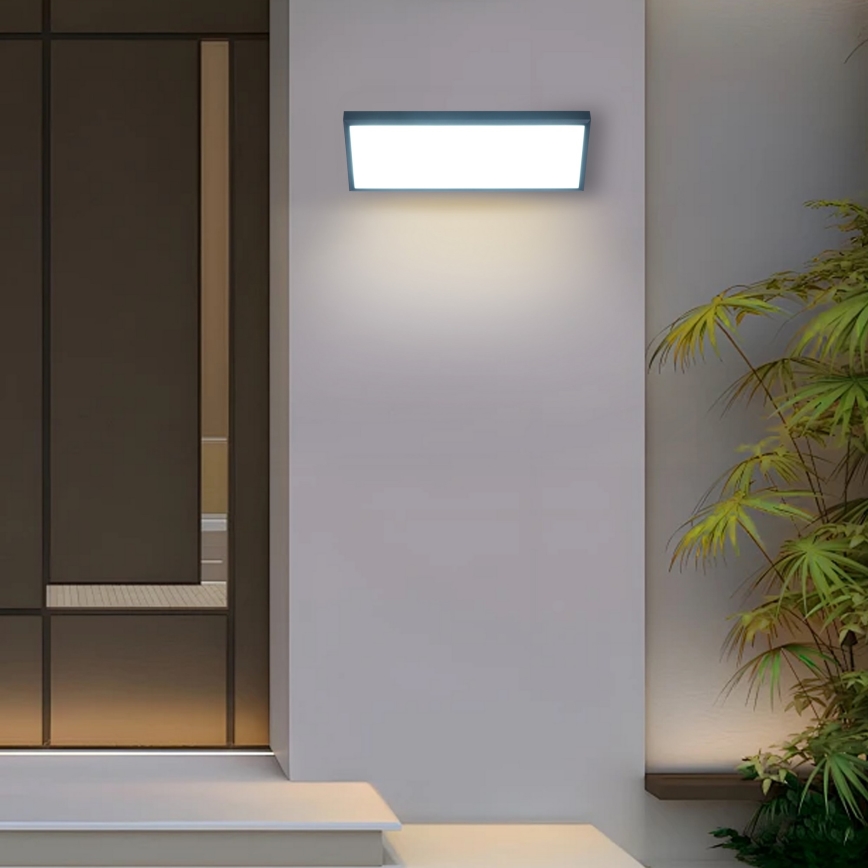 Brilagi - Applique murale d'extérieur LED avec détecteur TRIANGLE LED/42W/230V, anthracite, IP65