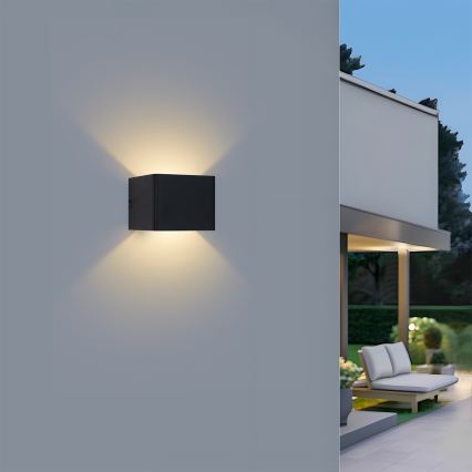 Brilagi - Applique murale d'extérieur LED DONNANI LED/5W/230V 10 cm noir IP44