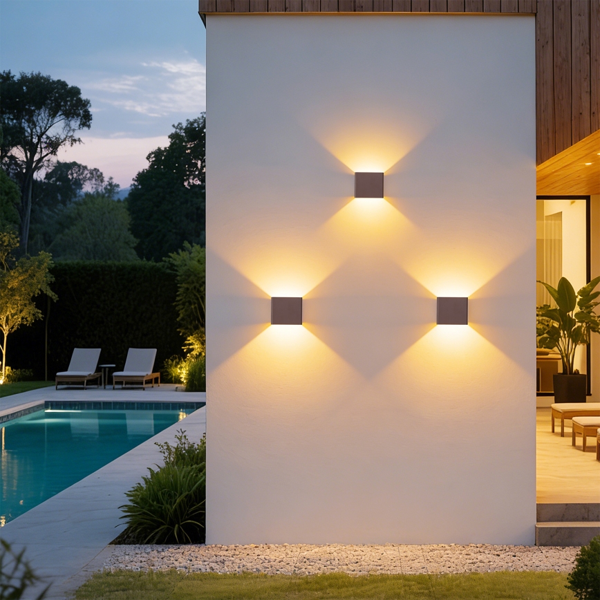 Brilagi - Applique murale d'extérieur LED DONNANI LED/5W/230V brune IP44