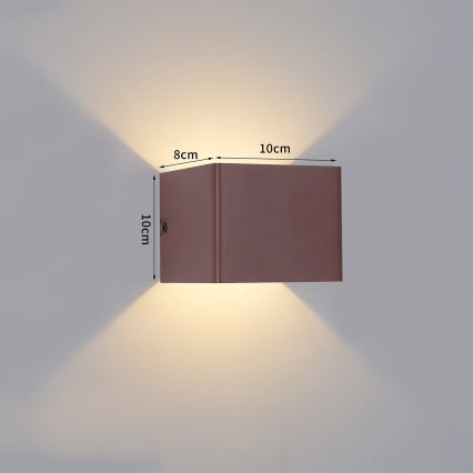 Brilagi - Applique murale d'extérieur LED DONNANI LED/5W/230V brune IP44
