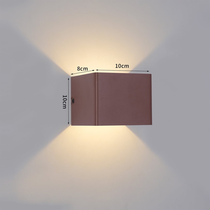 Brilagi - Applique murale d'extérieur LED DONNANI LED/5W/230V brune IP44