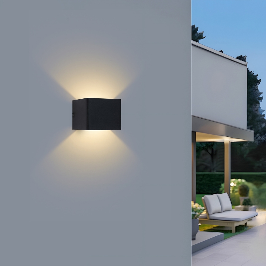 Brilagi - Applique murale d'extérieur LED DONNANI LED/5W/230V noire IP44