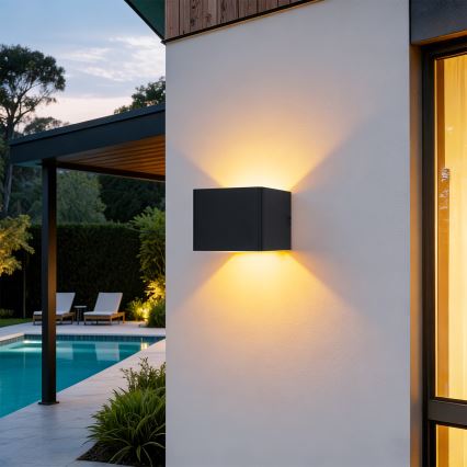 Brilagi - Applique murale d'extérieur LED DONNANI LED/5W/230V noire IP44