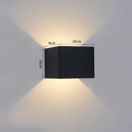 Brilagi - Applique murale d'extérieur LED DONNANI LED/5W/230V noire IP44