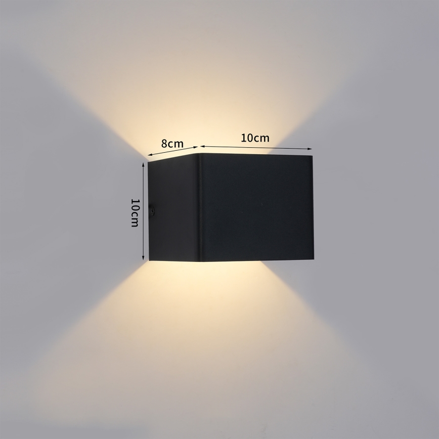 Brilagi - Applique murale d'extérieur LED DONNANI LED/5W/230V noire IP44