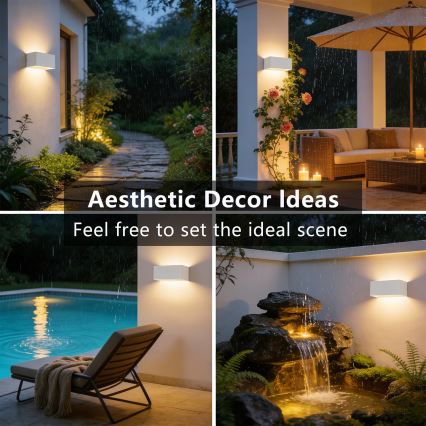 Brilagi - Applique murale d'extérieur LED DONNANI LED/7W/230V 20 cm blanche IP44