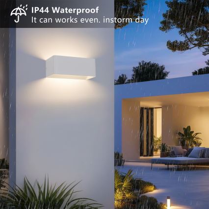 Brilagi - Applique murale d'extérieur LED DONNANI LED/7W/230V 20 cm blanche IP44