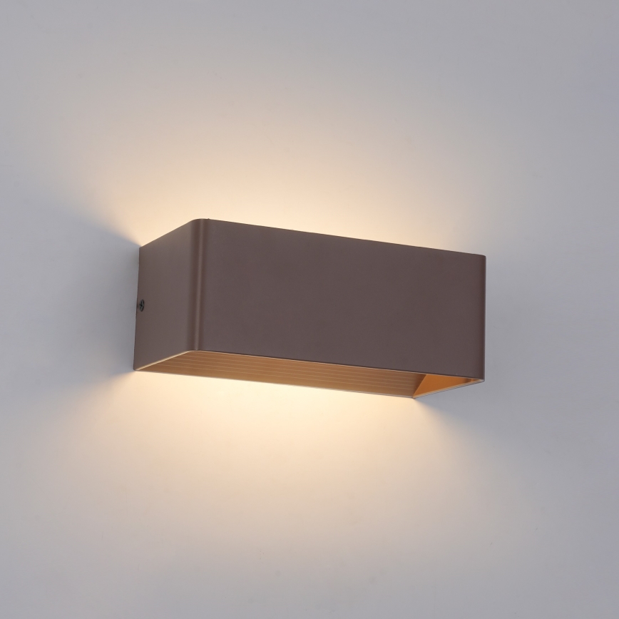Brilagi - Applique murale d'extérieur LED DONNANI LED/7W/230V marron IP44