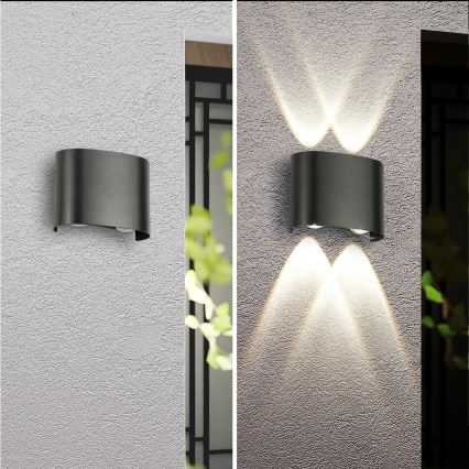Brilagi - Applique murale d'extérieur LED FLAREBOX LED/4W/230V noire IP65