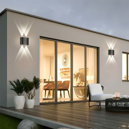 Brilagi - Applique murale d'extérieur LED FLAREBOX LED/4W/230V noire IP65