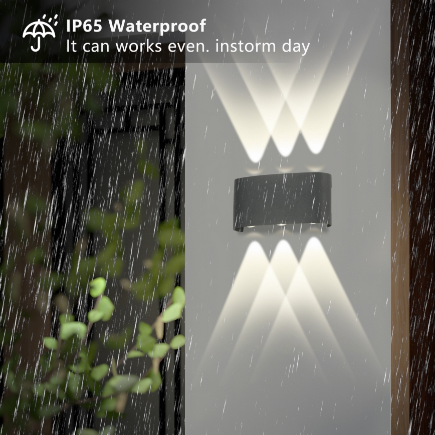 Brilagi - Applique murale d'extérieur LED FLAREBOX LED/6W/230V anthracite IP65