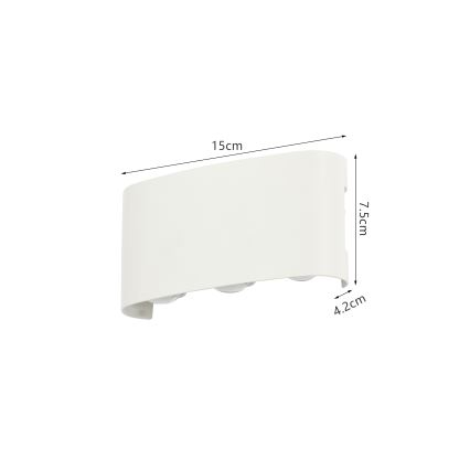 Brilagi - Applique murale d'extérieur LED FLAREBOX LED/6W/230V blanche IP65