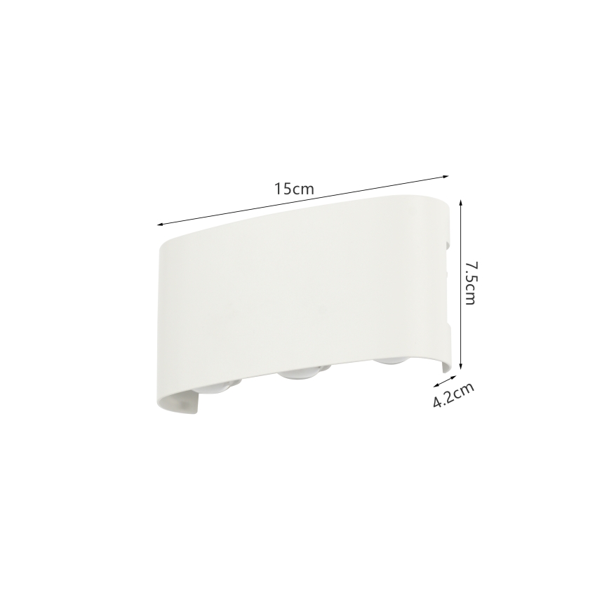Brilagi - Applique murale d'extérieur LED FLAREBOX LED/6W/230V blanche IP65
