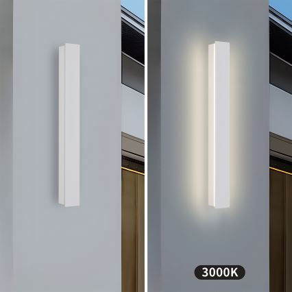 Brilagi - Applique murale extérieure LED LINEAR LED/12W/230V 3000K IP65 50 cm blanche IRC 90