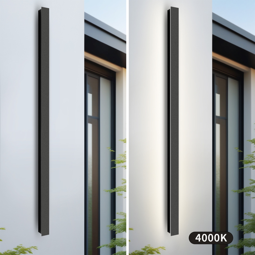 Brilagi - Applique murale extérieure LED LINEAR, 32 W, 230 V, 4000 K, IP65, 140 cm, noire