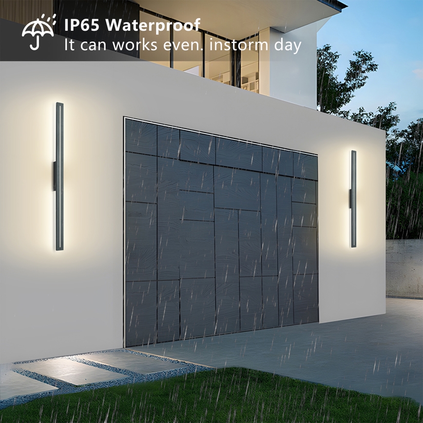 Brilagi - Applique murale d'extérieur LINEO LED/24W/230V 3000K IP65 100 cm anthracite