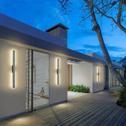 Brilagi - Applique murale d'extérieur LINEO LED/24W/230V 3000K IP65 100 cm anthracite
