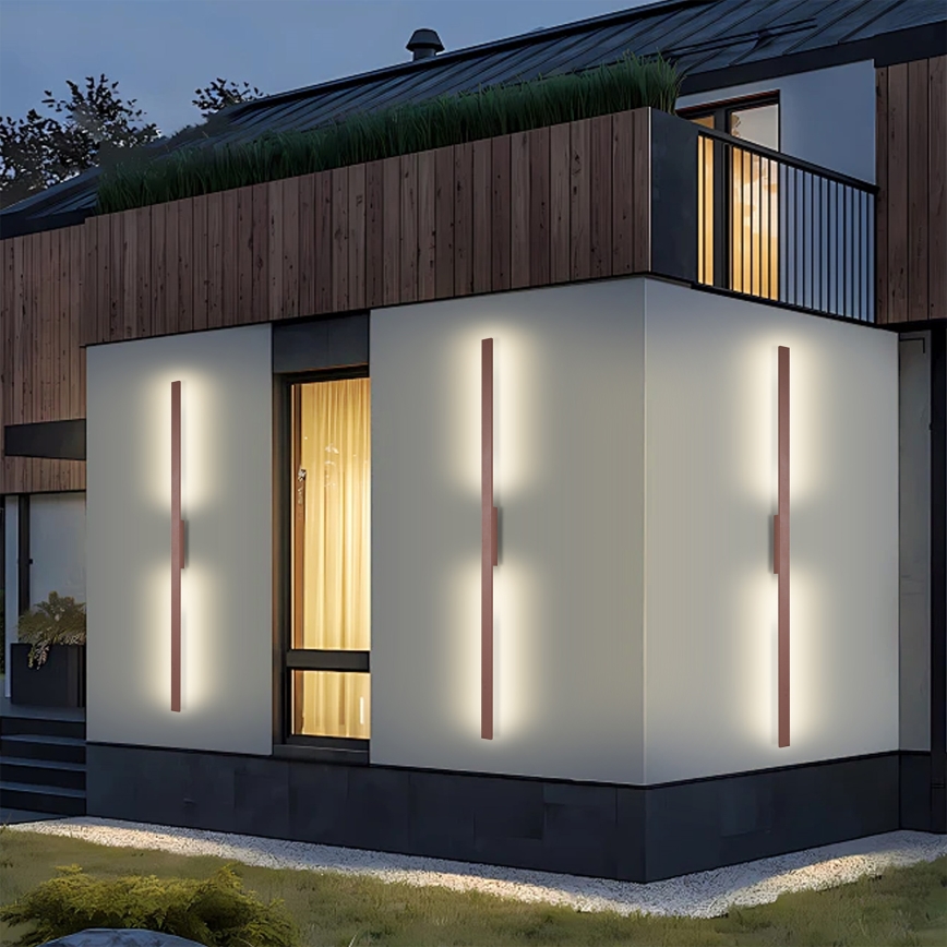 Brilagi - Applique murale extérieure LED LUNA LED/30W/230V 3000K IP65 150 cm marron IRC 90