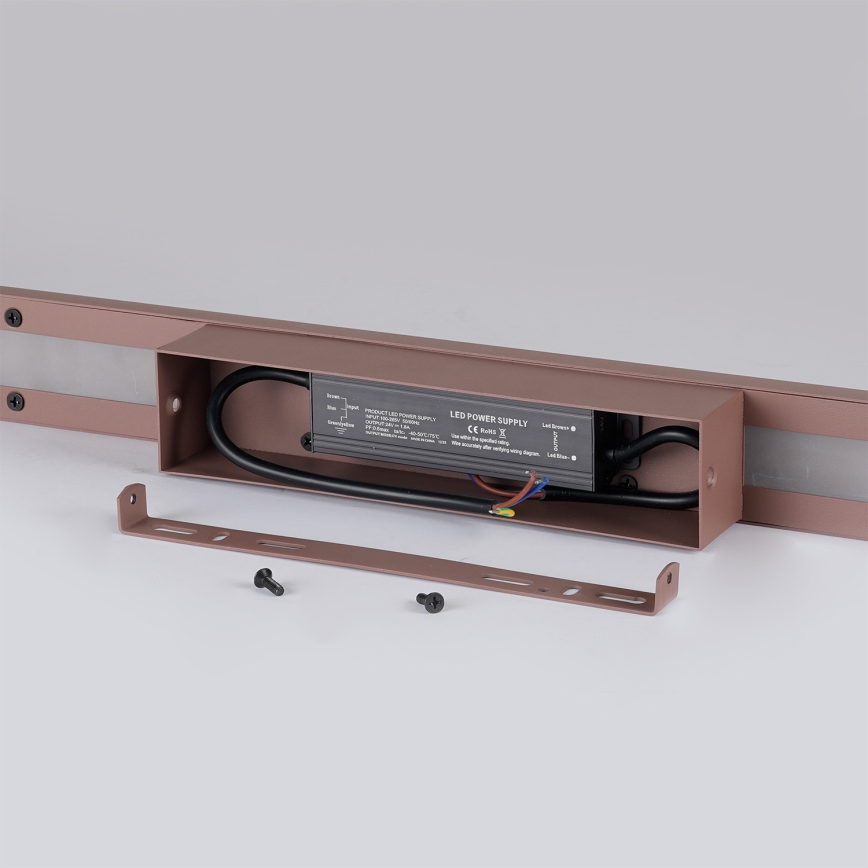 Brilagi - Applique murale extérieure LED LUNA LED/30W/230V 3000K IP65 150 cm marron IRC 90