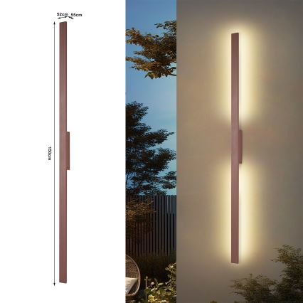 Brilagi - Applique murale extérieure LED LUNA LED/30W/230V 3000K IP65 150 cm marron IRC 90