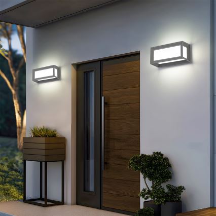 Brilagi - Applique murale extérieure LED PARKER LED/12W/230V 3000/4500/6000K gris IP44