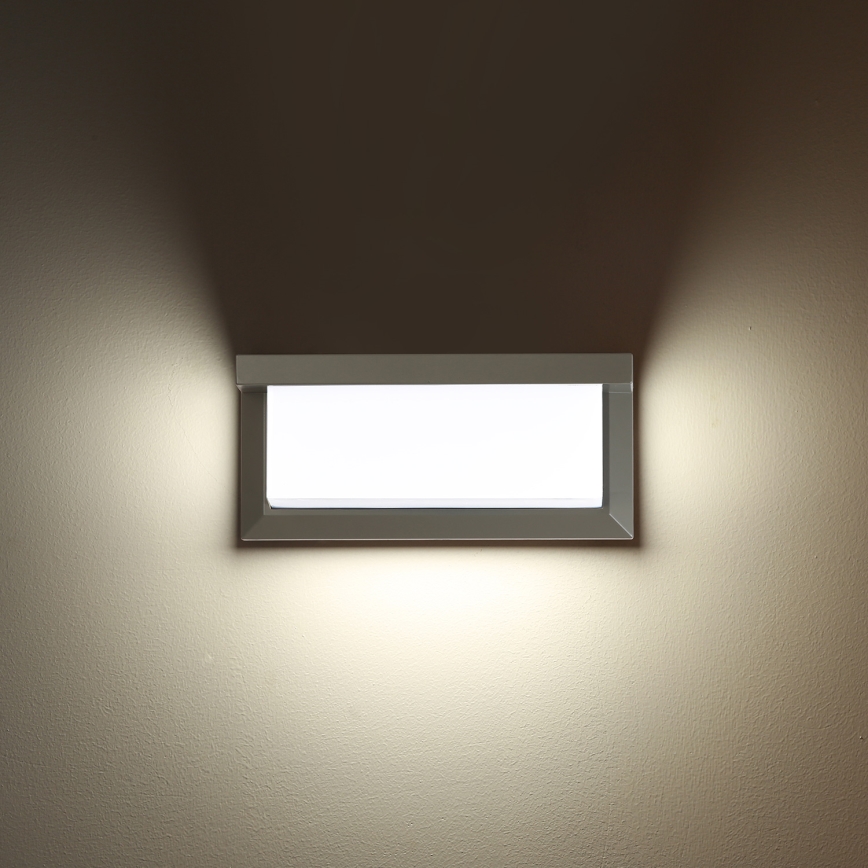 Brilagi - Applique murale d'extérieur LED RGBW dimmable BRICKY 1xE27/9W/230V 2700-6500K IP54 gris