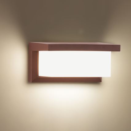 Brilagi - Applique murale d'extérieur LED RGBW dimmable BRICKY 1xE27/9W/230V 2700-6500K IP54 marron