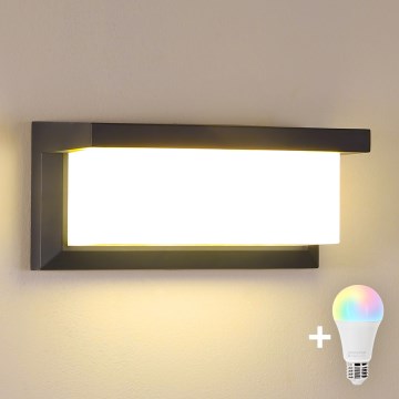 Brilagi - Applique murale d'extérieur LED RGBW dimmable BRICKY 1xE27/15W/230V 2700-6500K anthracite IP54