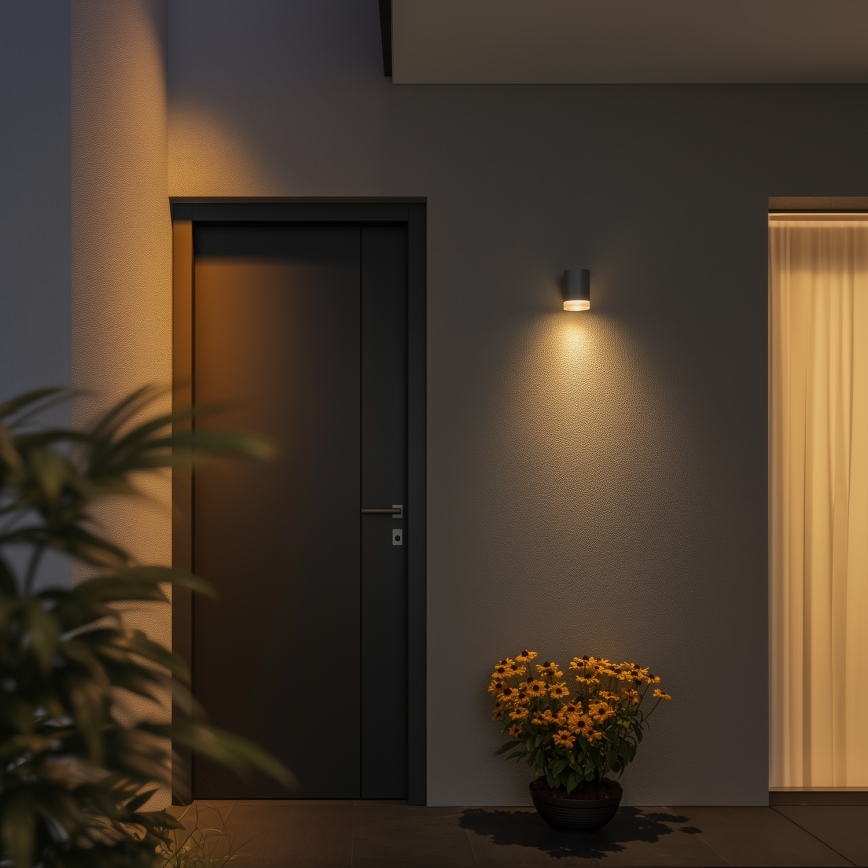 Brilagi - LED RGBW dimmable Applique murale d'extérieur MATERA 1xGU10/4,8W/230V 3000K IP54 gris + télécommande
