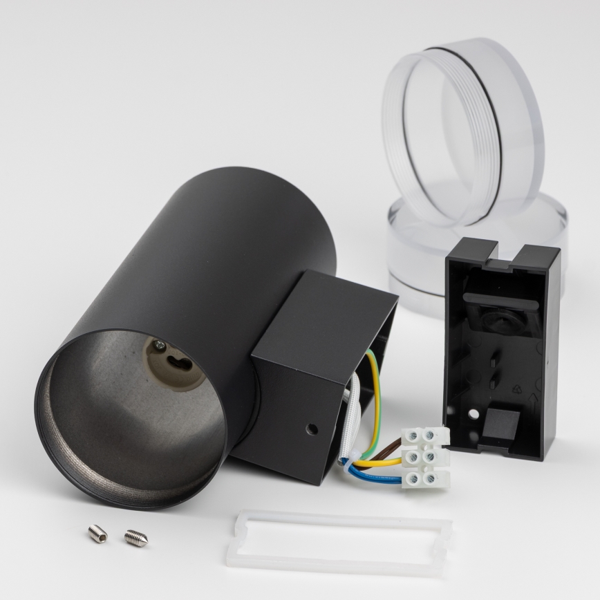 Brilagi - LED RGBW Applique murale extérieure dimmable MATERA 2xGU10/4,8W/230V 3000K IP54 noire + télécommande