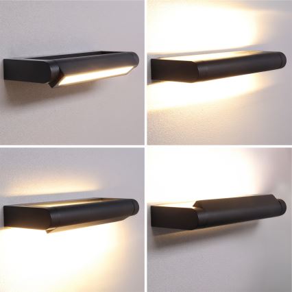 Brilagi - Applique murale d'extérieur LED SALERNO LED/12W/230V 35,5 cm noire IP65