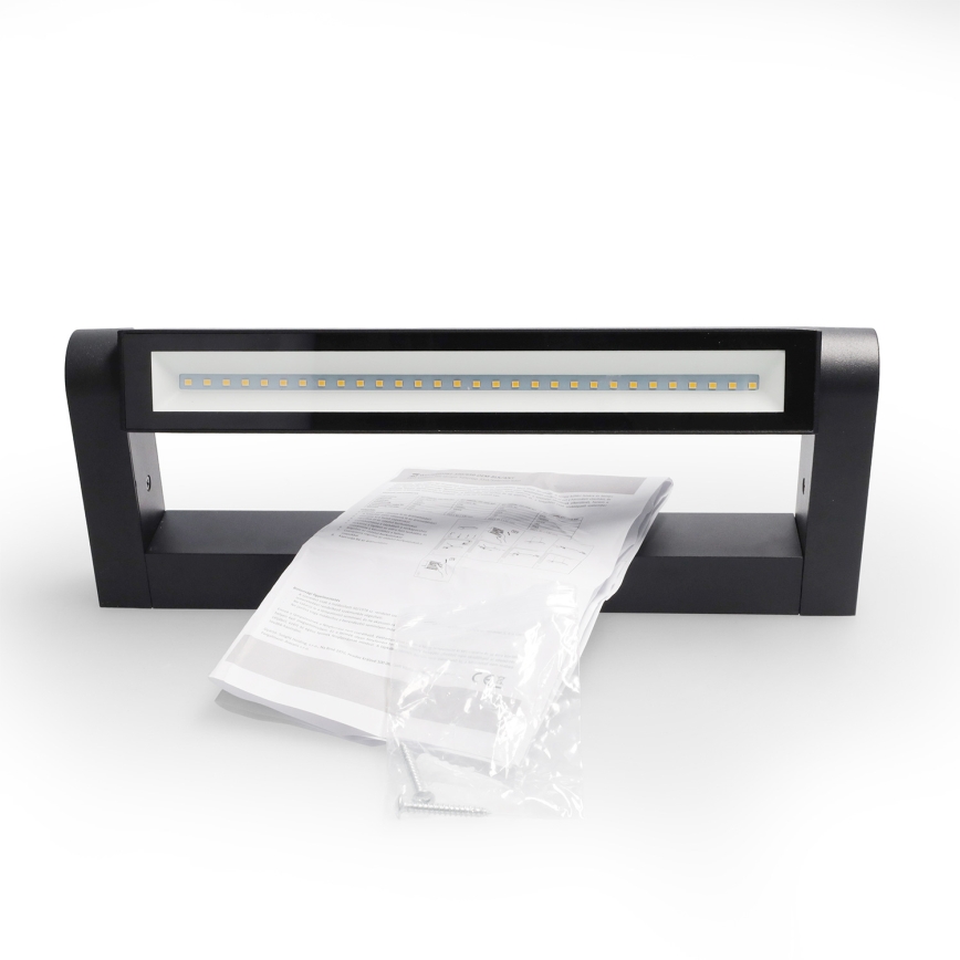 Brilagi - Applique murale d'extérieur LED SALERNO LED/12W/230V 35,5 cm noire IP65