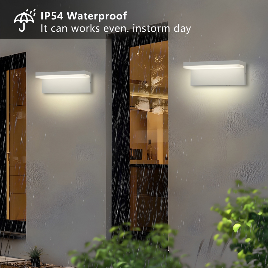 Brilagi - Applique murale d'extérieur LED TESSI LED/10W/230V blanche IP54