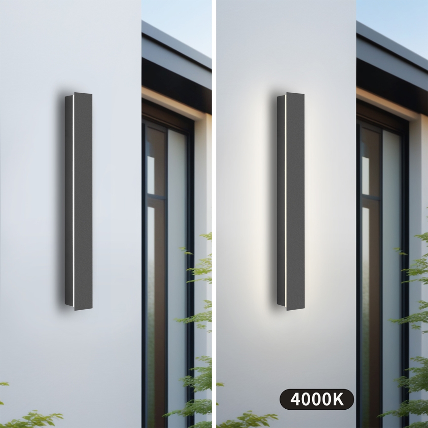 Brilagi - Applique murale extérieure LED LINEAR 12W/230V 4000K IP65 50 cm anthracite