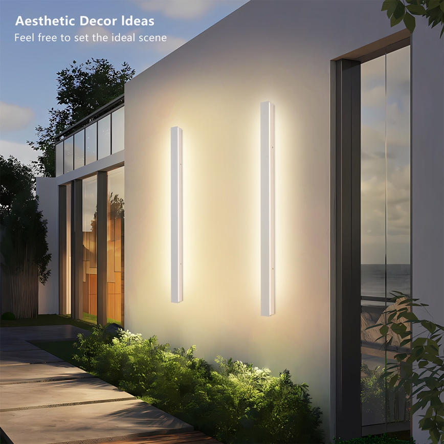 Brilagi - Applique murale LED d'extérieur LINEAR LED/22W/230V 3000K IP65 100 cm blanche IRC 90