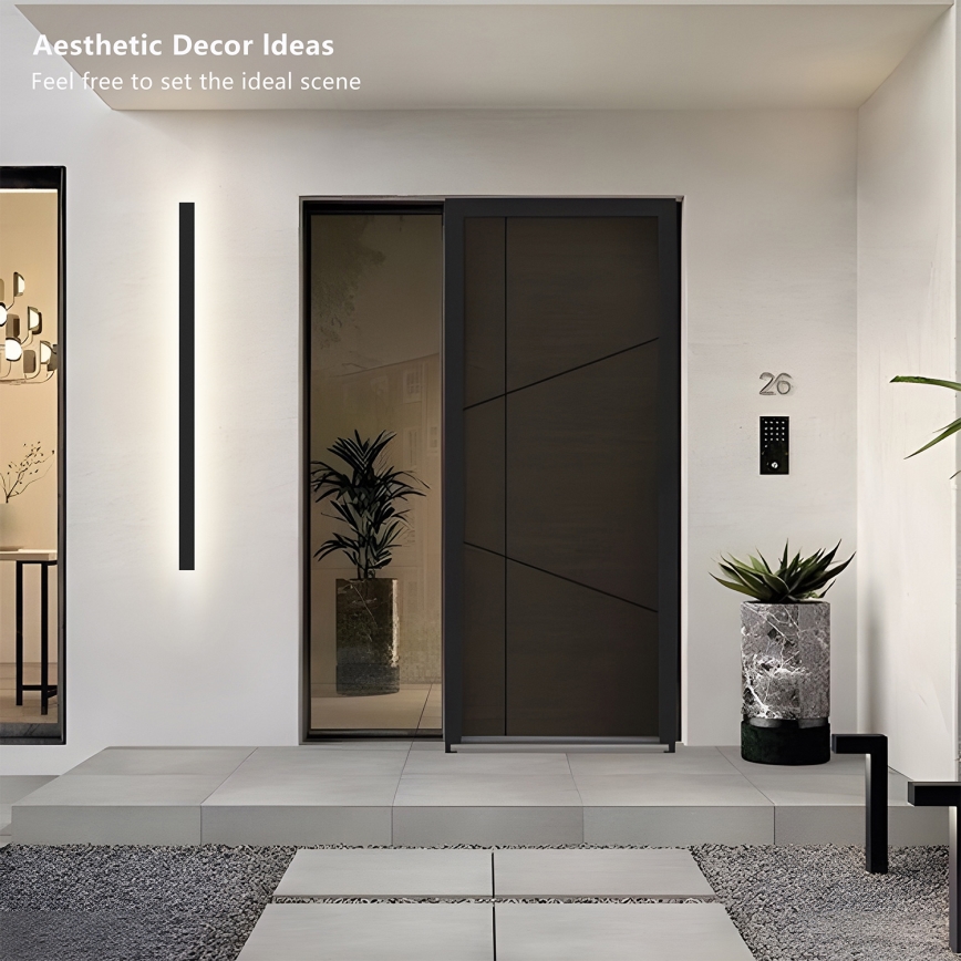 Brilagi - Applique murale extérieure LED LINEAR LED/32W/230V 3000K IP65 140 cm noir