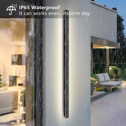 Brilagi - Applique murale extérieure LED LINEAR LED/32W/230V 3000K IP65 140 cm noir