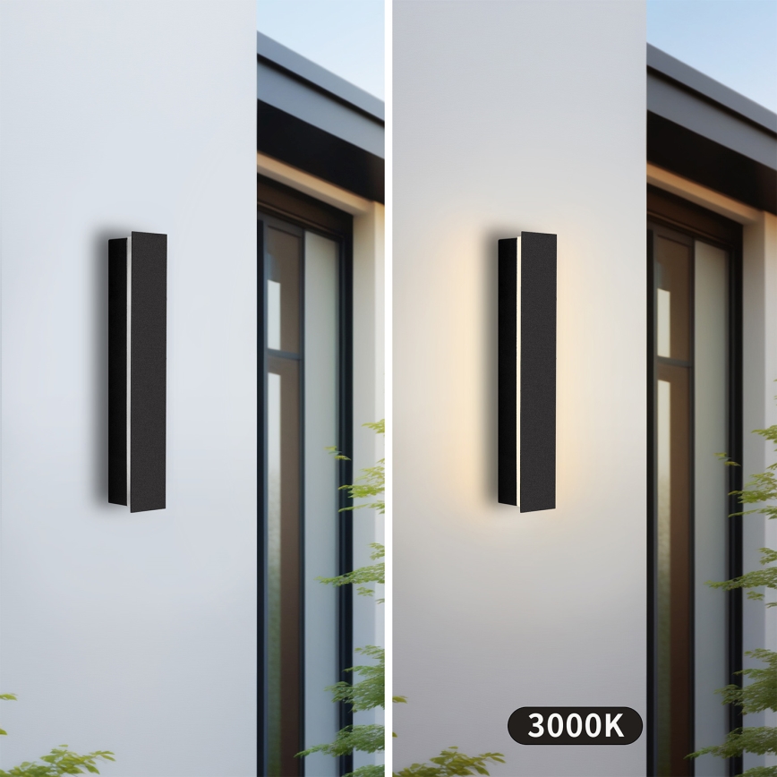 Brilagi - Applique murale d'extérieur LED LINEAR LED/8W/230V 3000K IP65 30 cm noire