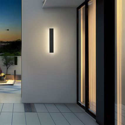 Brilagi - Applique murale d'extérieur LED LINEAR LED/8W/230V 3000K IP65 30 cm noire