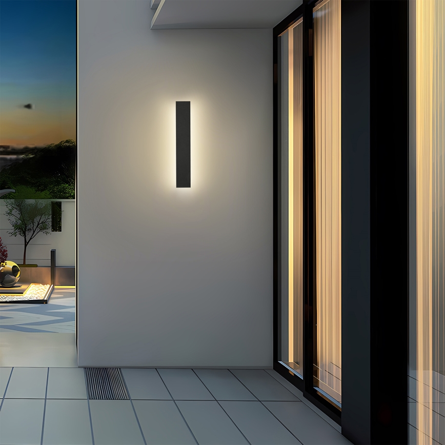 Brilagi - Applique murale d'extérieur LED LINEAR LED/8W/230V 3000K IP65 30 cm noire