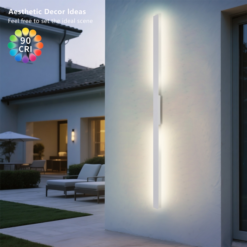 Brilagi - Applique murale extérieure LED LUNA LED/30W/230V 3000K IP65 150 cm blanche IRC 90
