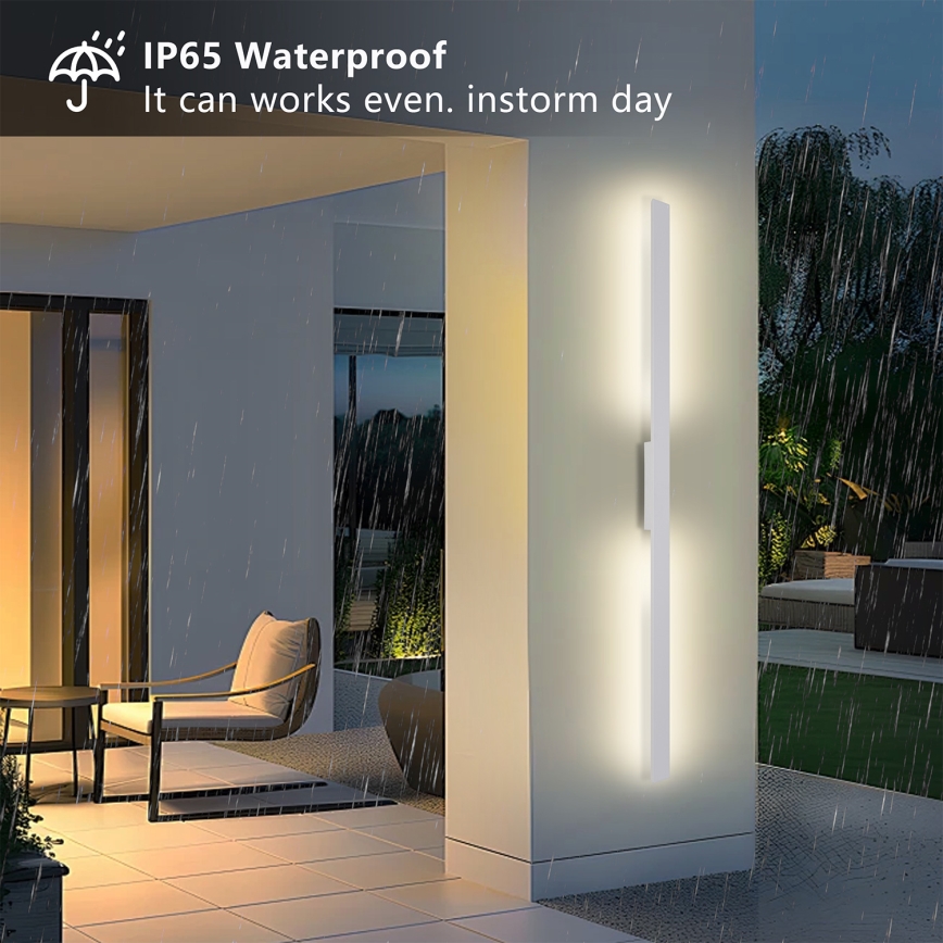 Brilagi - Applique murale extérieure LED LUNA LED/30W/230V 3000K IP65 150 cm blanche IRC 90