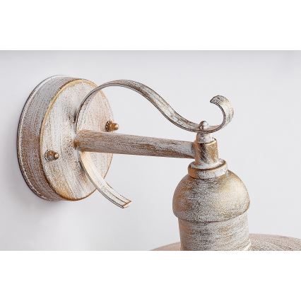 Brilagi - Applique murale d'extérieur MOLDE 1xE27/60W/230V IP44 blanc/patine