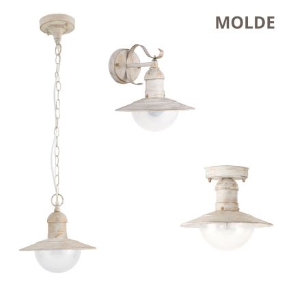 Brilagi - Applique murale d'extérieur MOLDE 1xE27/60W/230V IP44 blanc/patine