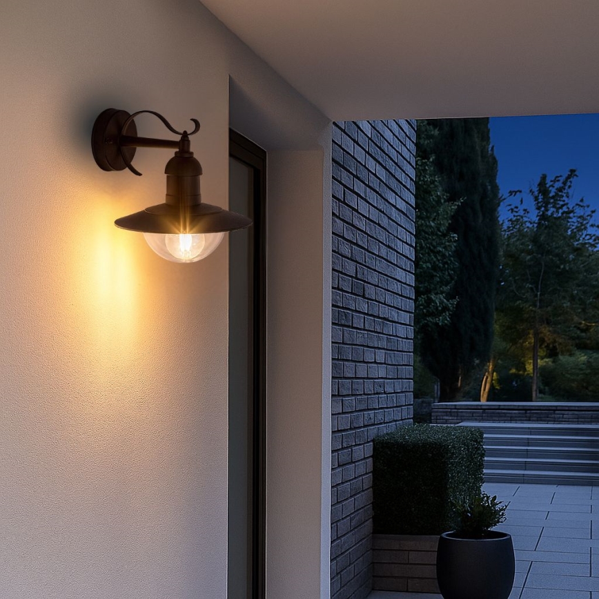 Brilagi - Applique murale d'extérieur MOLDE 1xE27/60W/230V IP44 noire
