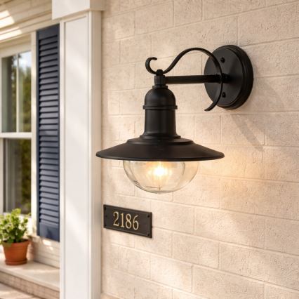 Brilagi - Applique murale d'extérieur MOLDE 1xE27/60W/230V IP44 noire