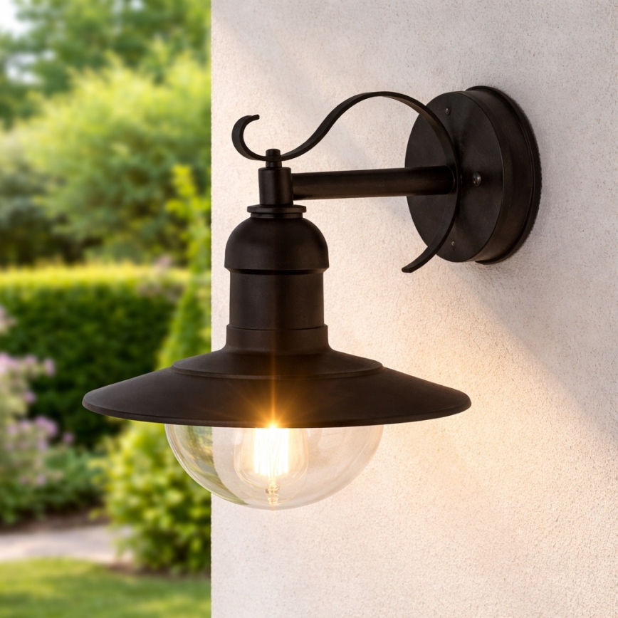 Brilagi - Applique murale d'extérieur MOLDE 1xE27/60W/230V IP44 noire