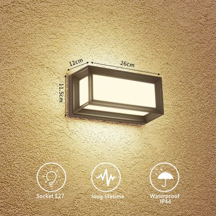 Brilagi - Applique murale d'extérieur PARKER 1xE27/60W/230V anthracite IP44
